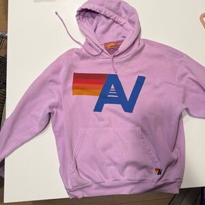 Aviator Nation purple Hoodie with Blue and Red Logo